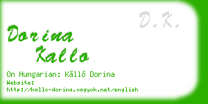 dorina kallo business card